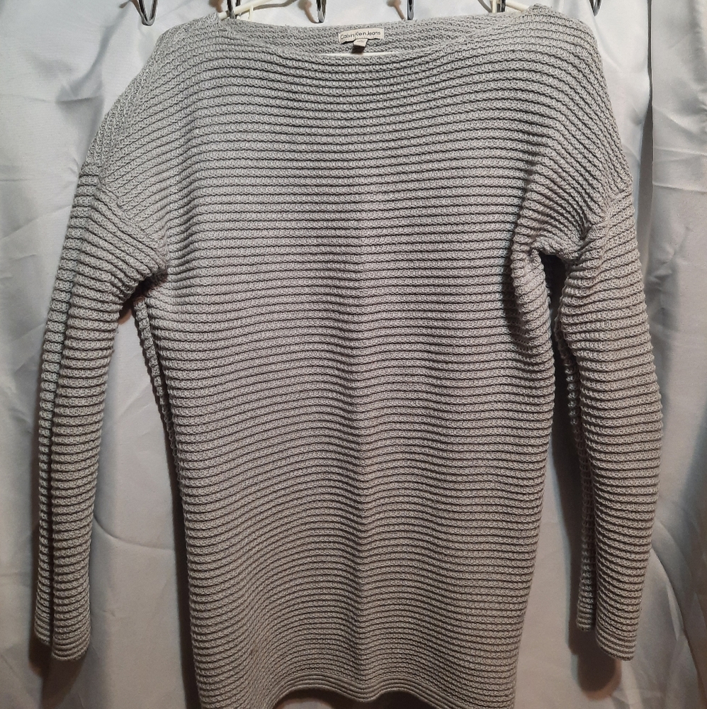 Calvin Klein Jeans light grey long sleeve sweater size small